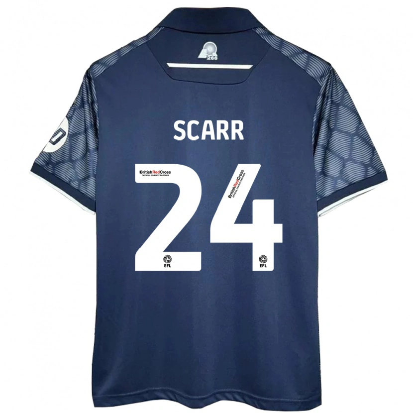 Danxen Hombre Camiseta Dan Scarr #24 Negro 2ª Equipación 2024/25 La Camisa México
