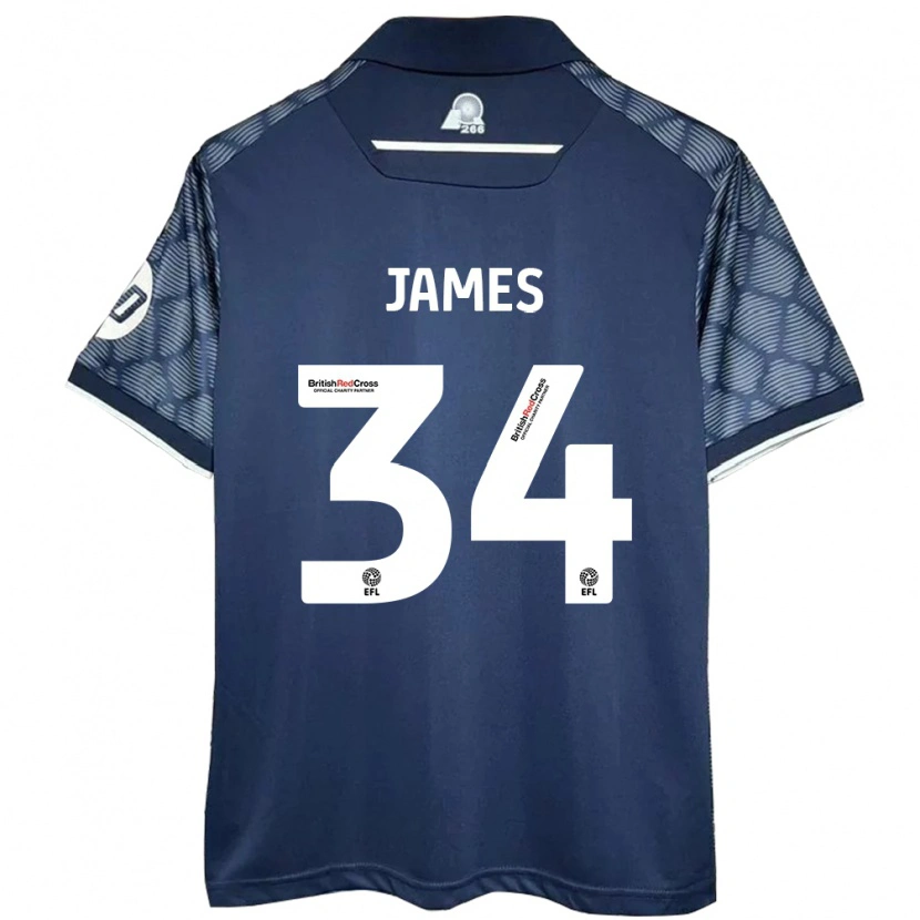 Danxen Hombre Camiseta Aaron James #34 Negro 2ª Equipación 2024/25 La Camisa México