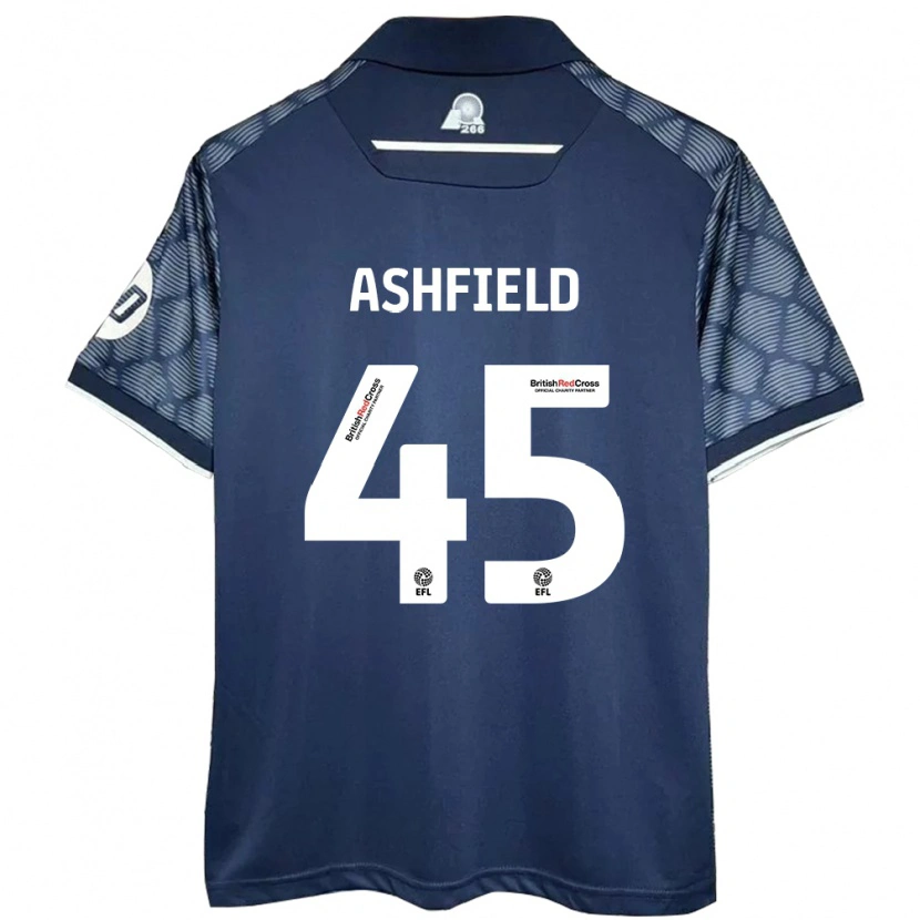 Danxen Hombre Camiseta Harry Ashfield #45 Negro 2ª Equipación 2024/25 La Camisa México
