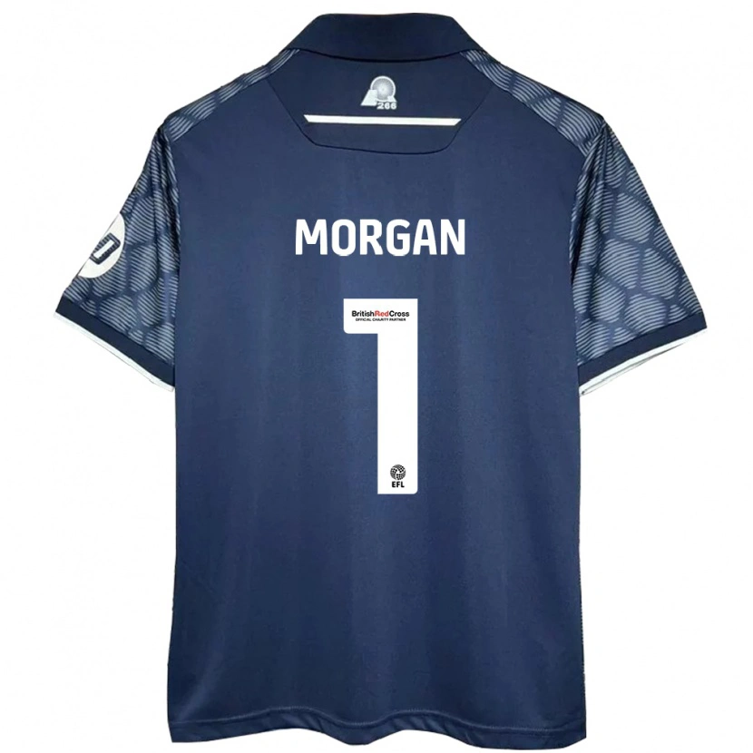 Danxen Hombre Camiseta Delyth Morgan #1 Negro 2ª Equipación 2024/25 La Camisa México