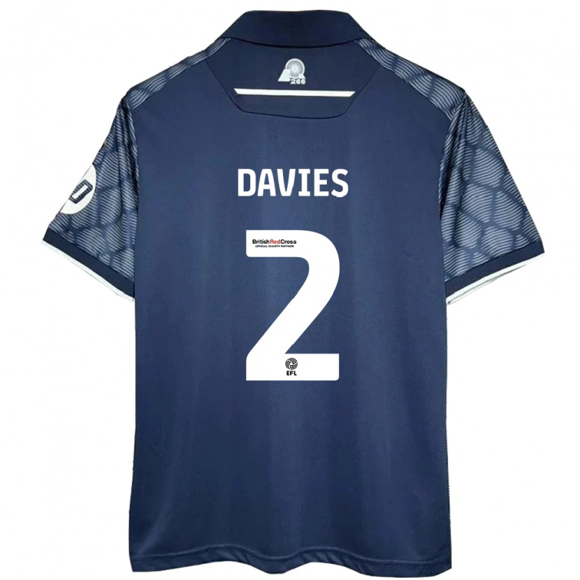 Danxen Hombre Camiseta Phoebe Davies #2 Negro 2ª Equipación 2024/25 La Camisa México