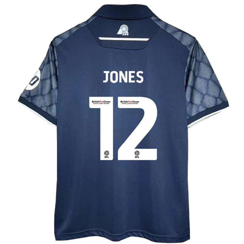Danxen Hombre Camiseta Carra Jones #12 Negro 2ª Equipación 2024/25 La Camisa México