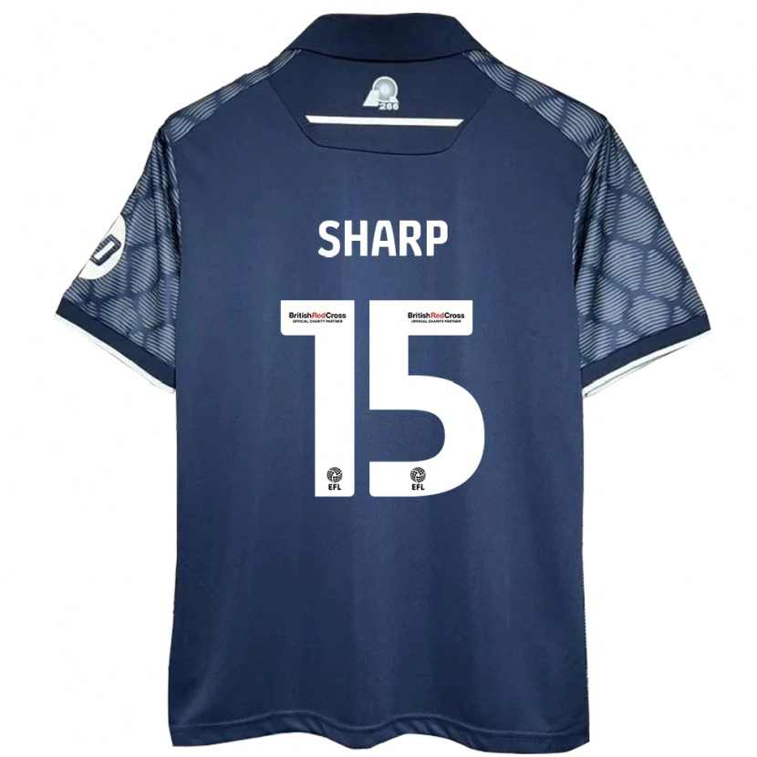 Danxen Hombre Camiseta Katie Sharp #15 Negro 2ª Equipación 2024/25 La Camisa México