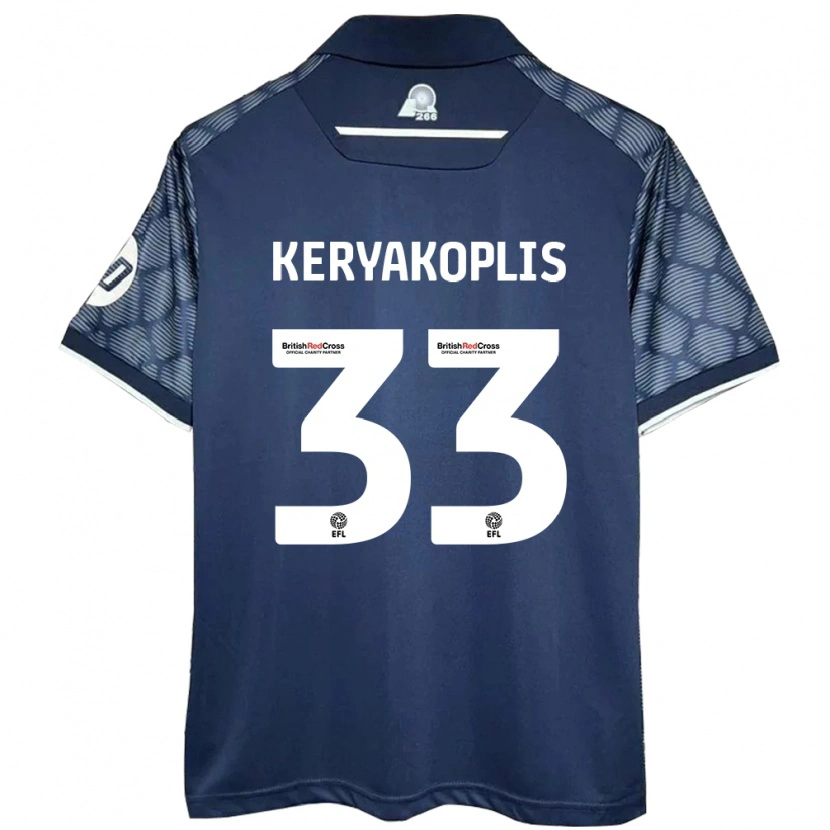 Danxen Hombre Camiseta Hannah Keryakoplis #33 Negro 2ª Equipación 2024/25 La Camisa México