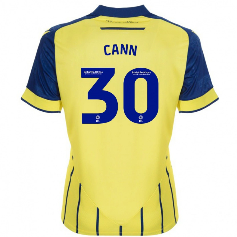 Danxen Hombre Camiseta Ted Cann #30 Amarillo Azul 2ª Equipación 2024/25 La Camisa México