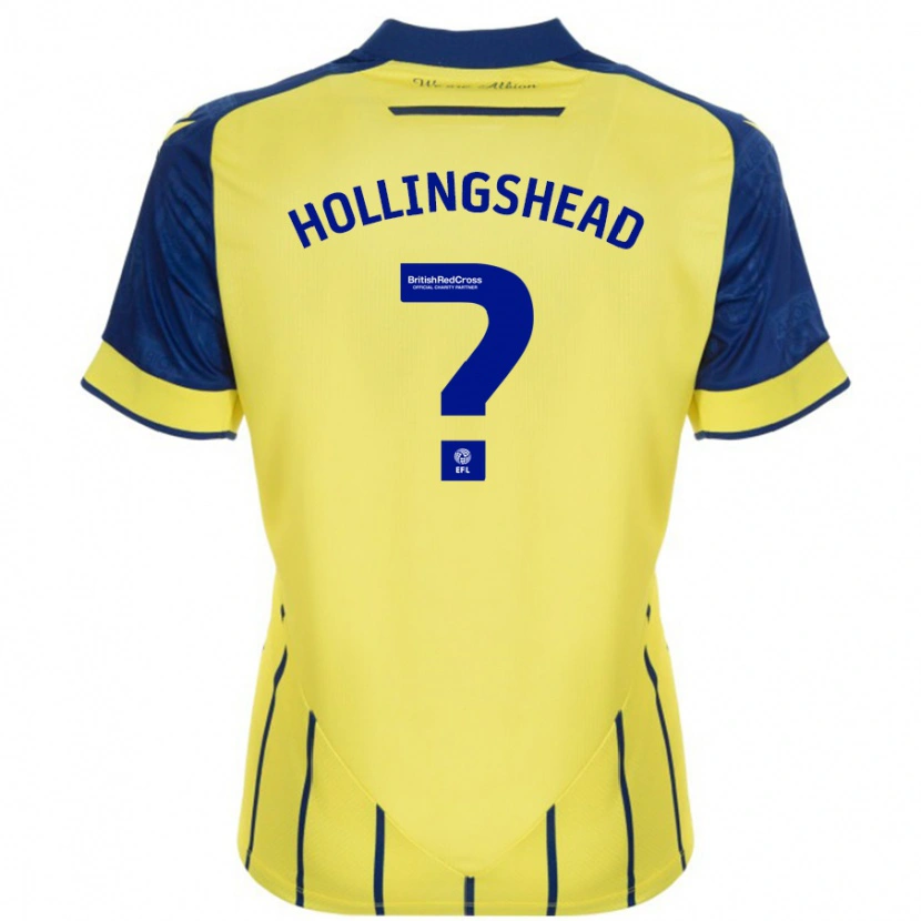 Danxen Hombre Camiseta Ronnie Hollingshead #0 Amarillo Azul 2ª Equipación 2024/25 La Camisa México