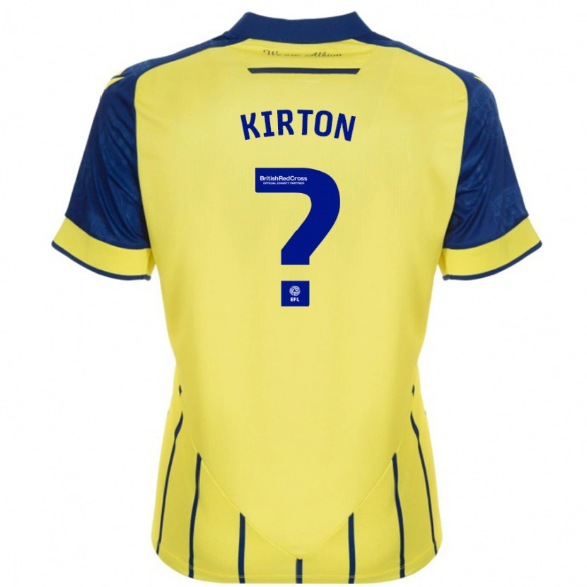 Danxen Hombre Camiseta Archie Kirton #0 Amarillo Azul 2ª Equipación 2024/25 La Camisa México