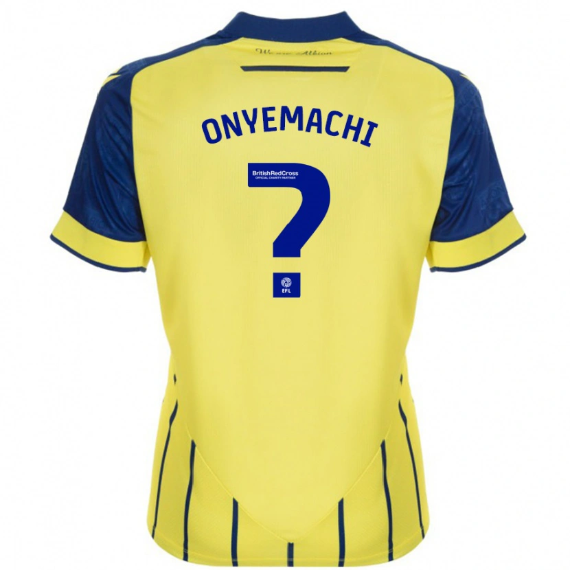 Danxen Hombre Camiseta Divine Onyemachi #0 Amarillo Azul 2ª Equipación 2024/25 La Camisa México