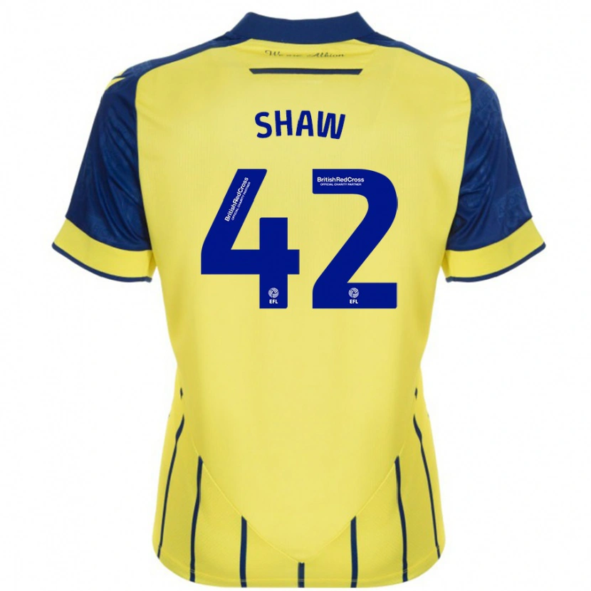 Danxen Hombre Camiseta Josh Shaw #42 Amarillo Azul 2ª Equipación 2024/25 La Camisa México
