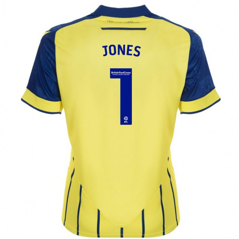 Danxen Hombre Camiseta Lucy Jones #1 Amarillo Azul 2ª Equipación 2024/25 La Camisa México