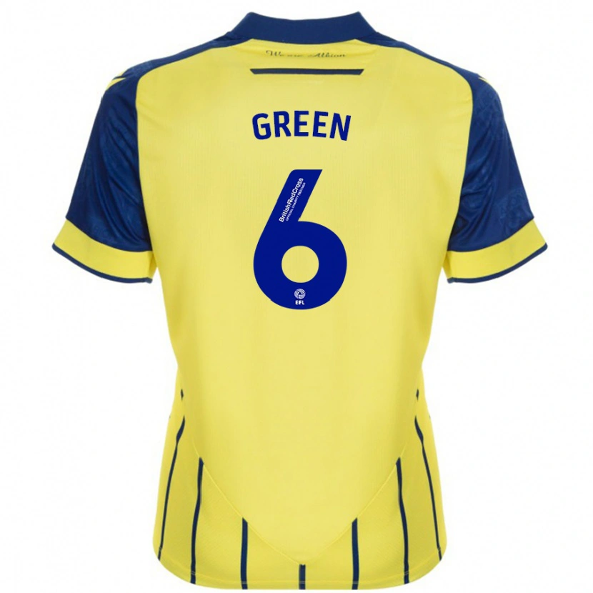 Danxen Hombre Camiseta Isabel Green #6 Amarillo Azul 2ª Equipación 2024/25 La Camisa México