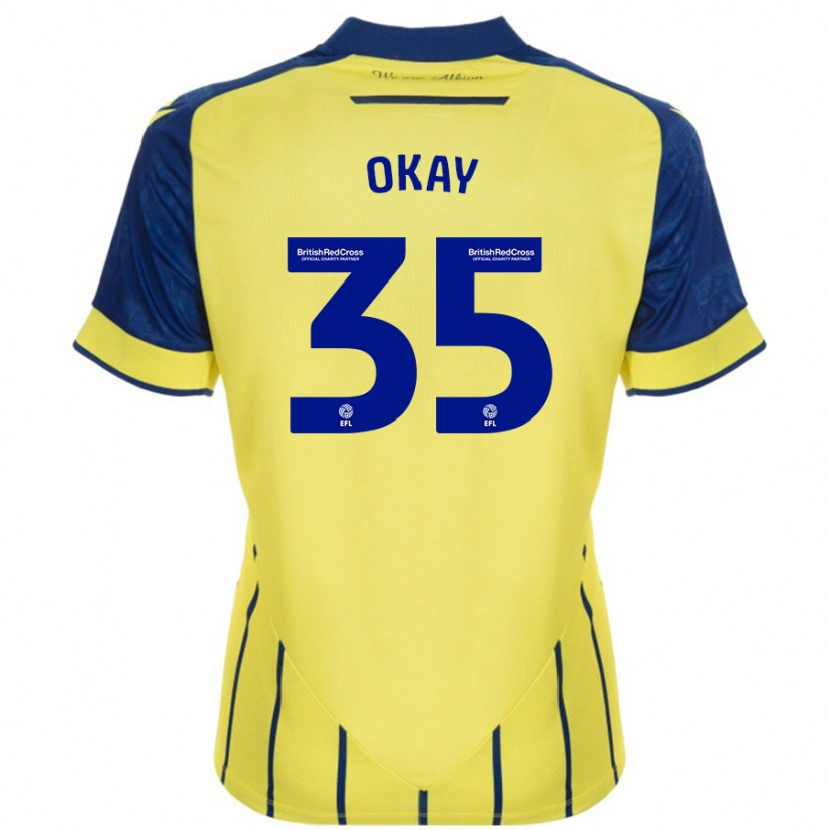 Danxen Hombre Camiseta Okay Yokuşlu #35 Amarillo Azul 2ª Equipación 2024/25 La Camisa México