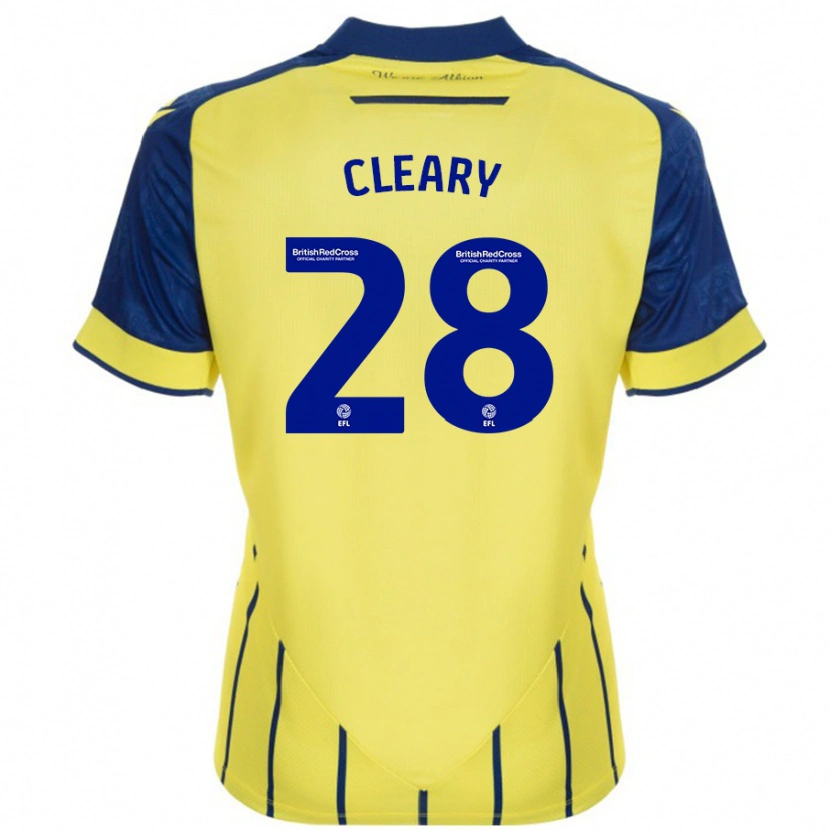 Danxen Hombre Camiseta Reyes Cleary #28 Amarillo Azul 2ª Equipación 2024/25 La Camisa México