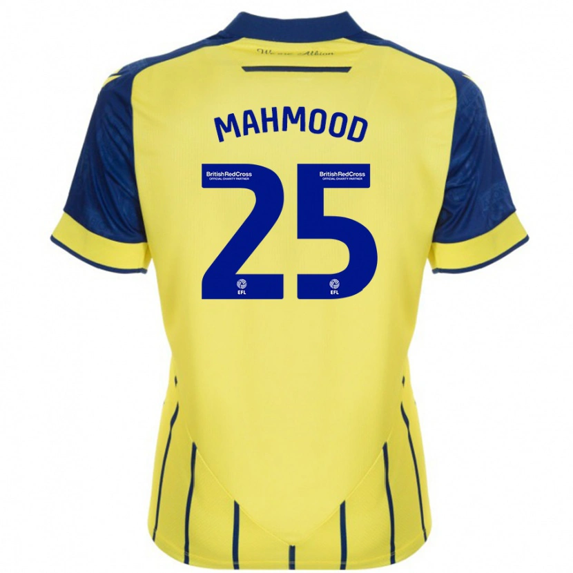 Danxen Hombre Camiseta Mahmood #25 Amarillo Azul 2ª Equipación 2024/25 La Camisa México