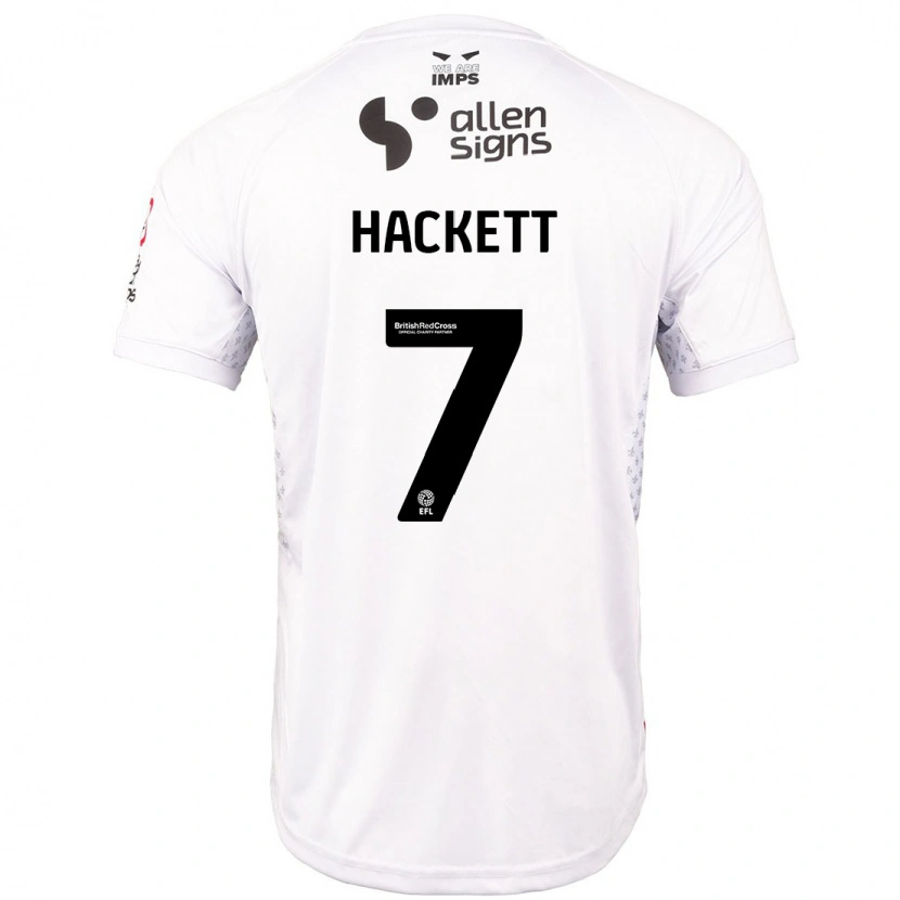 Danxen Hombre Camiseta Reeco Hackett #7 Rojo Blanco 2ª Equipación 2024/25 La Camisa México