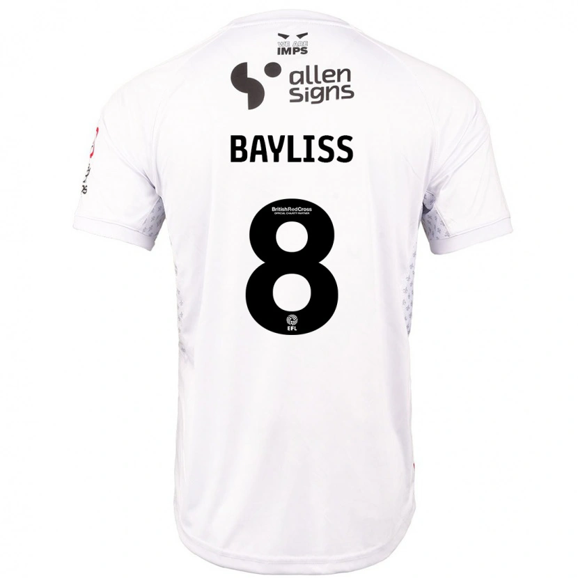 Danxen Hombre Camiseta Tom Bayliss #8 Rojo Blanco 2ª Equipación 2024/25 La Camisa México