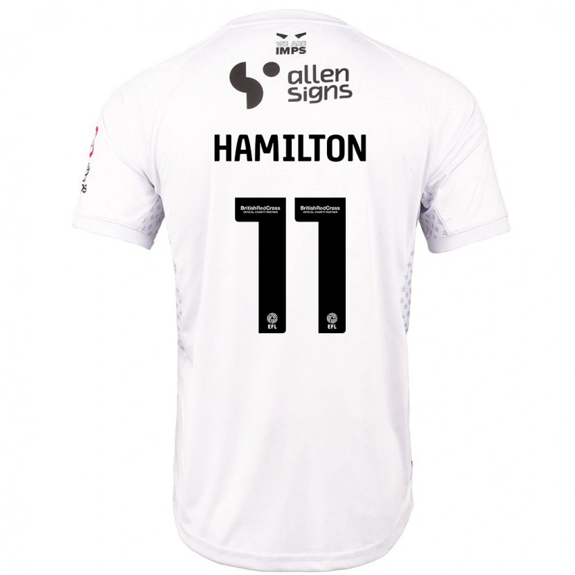 Danxen Hombre Camiseta Ethan Hamilton #11 Rojo Blanco 2ª Equipación 2024/25 La Camisa México