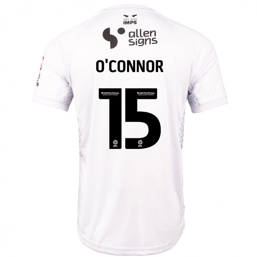 Danxen Hombre Camiseta Paudie O'connor #15 Rojo Blanco 2ª Equipación 2024/25 La Camisa México