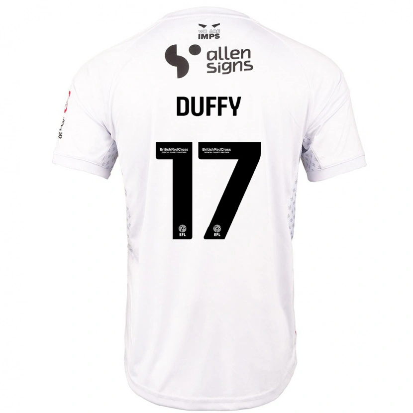Danxen Hombre Camiseta Dylan Duffy #17 Rojo Blanco 2ª Equipación 2024/25 La Camisa México