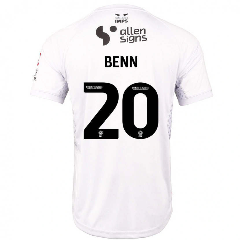 Danxen Hombre Camiseta Jay Benn #20 Rojo Blanco 2ª Equipación 2024/25 La Camisa México