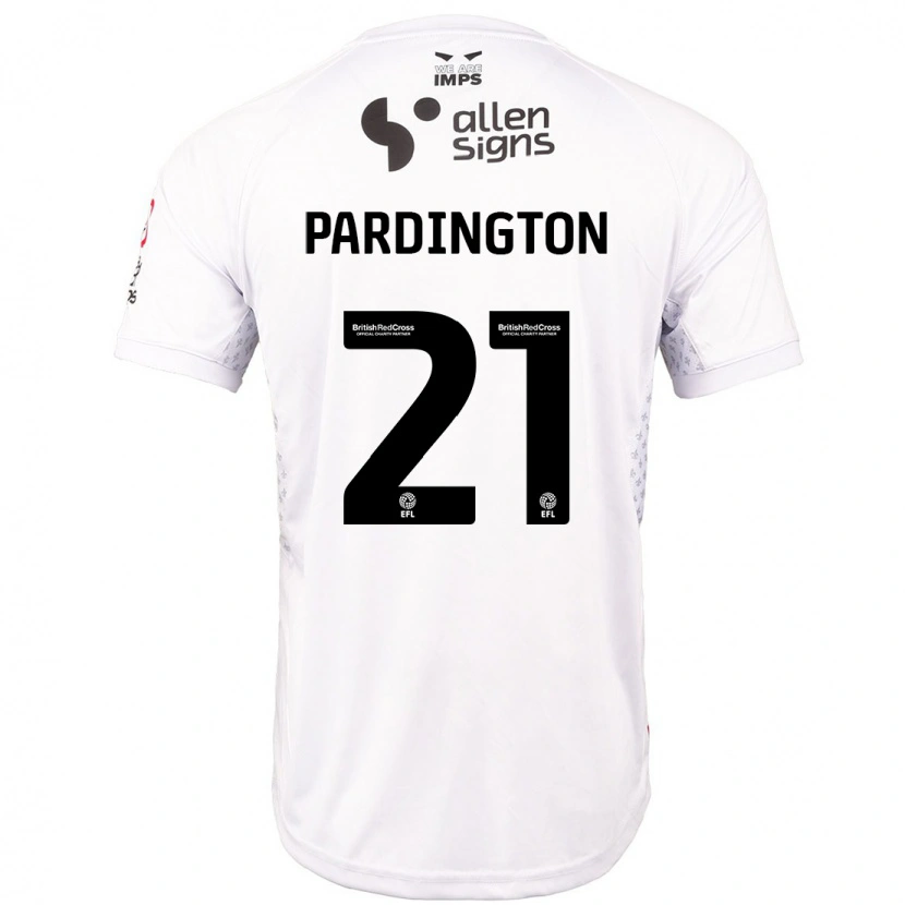 Danxen Hombre Camiseta Jamie Pardington #21 Rojo Blanco 2ª Equipación 2024/25 La Camisa México