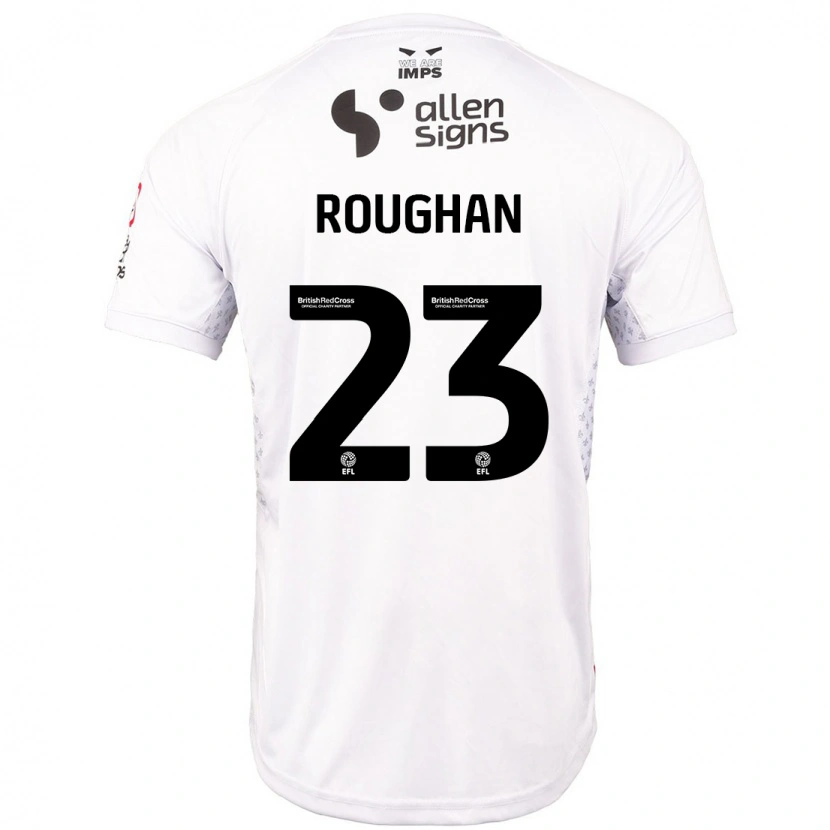 Danxen Hombre Camiseta Sean Roughan #23 Rojo Blanco 2ª Equipación 2024/25 La Camisa México