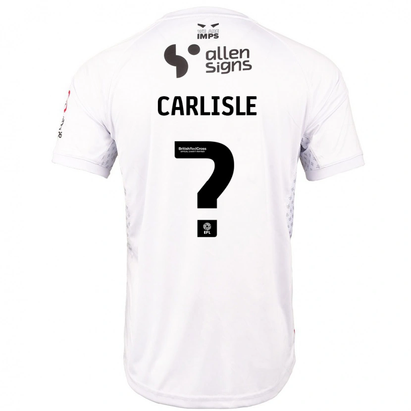 Danxen Hombre Camiseta Charlie Carlisle #0 Rojo Blanco 2ª Equipación 2024/25 La Camisa México