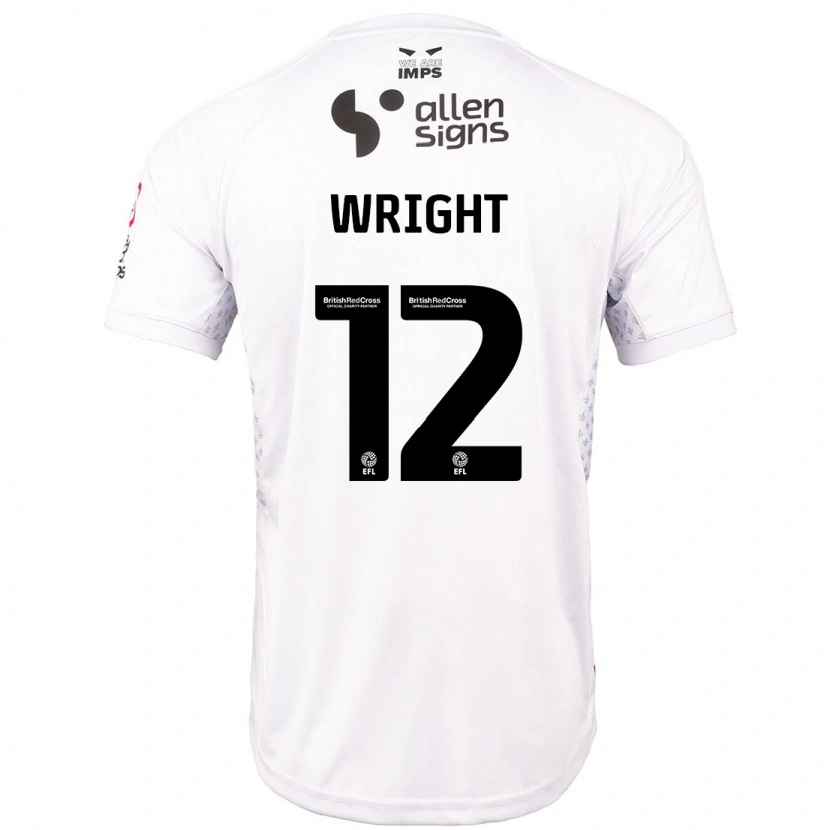 Danxen Hombre Camiseta Jordan Wright #12 Rojo Blanco 2ª Equipación 2024/25 La Camisa México