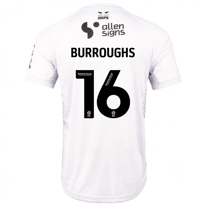 Danxen Hombre Camiseta Jack Burroughs #16 Rojo Blanco 2ª Equipación 2024/25 La Camisa México