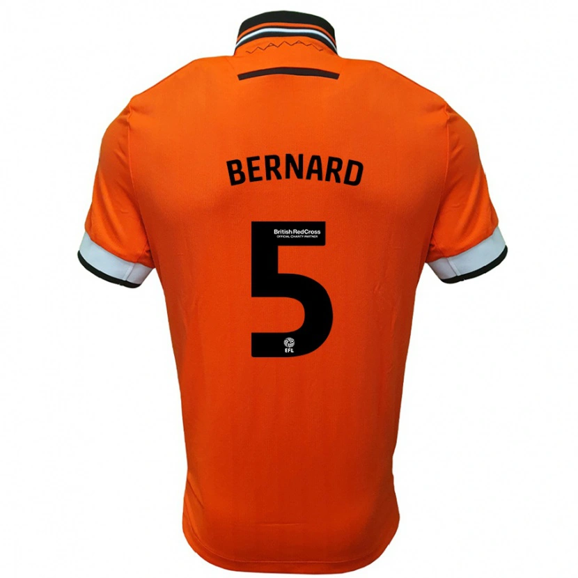Danxen Hombre Camiseta Di'shon Bernard #5 Naranja Blanco 2ª Equipación 2024/25 La Camisa México