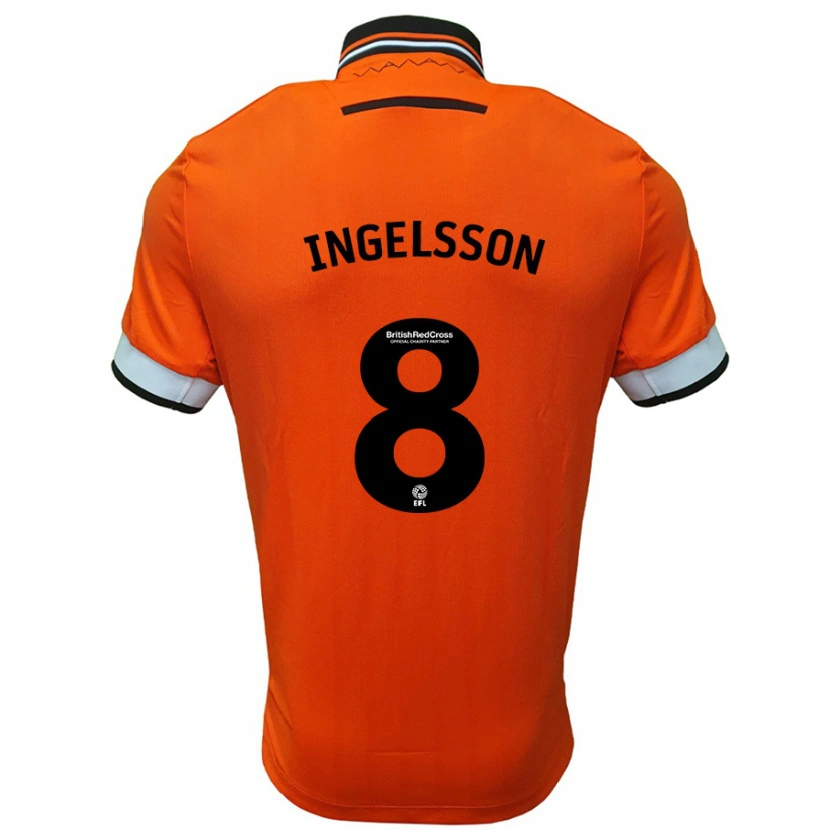 Danxen Hombre Camiseta Svante Ingelsson #8 Naranja Blanco 2ª Equipación 2024/25 La Camisa México