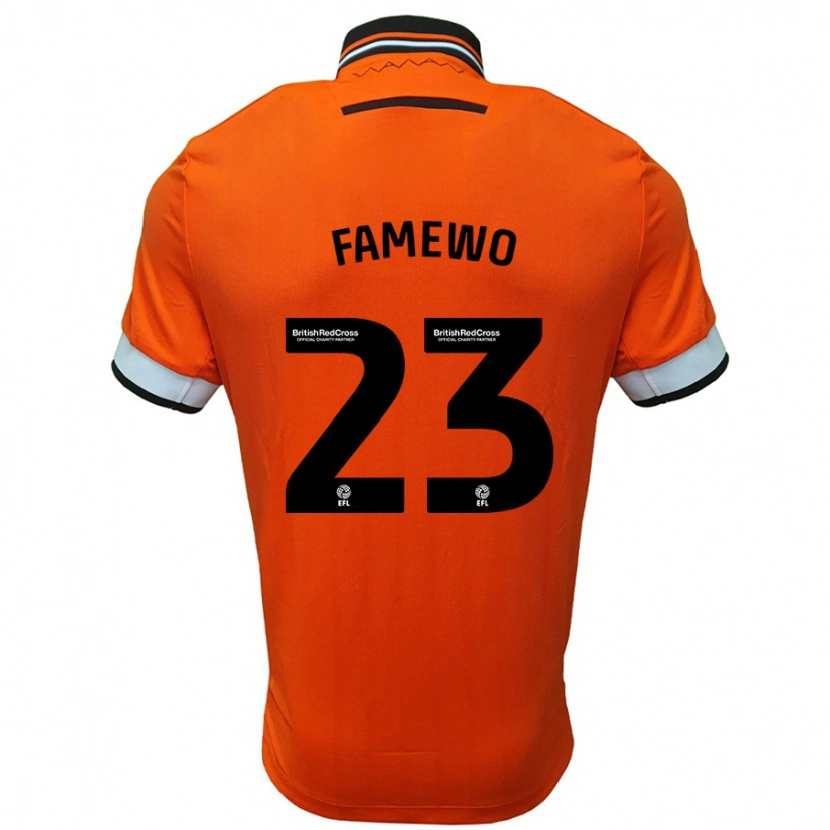 Danxen Hombre Camiseta Akin Famewo #23 Naranja Blanco 2ª Equipación 2024/25 La Camisa México