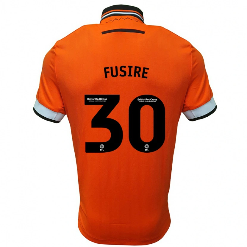 Danxen Hombre Camiseta Sean Fusire #30 Naranja Blanco 2ª Equipación 2024/25 La Camisa México