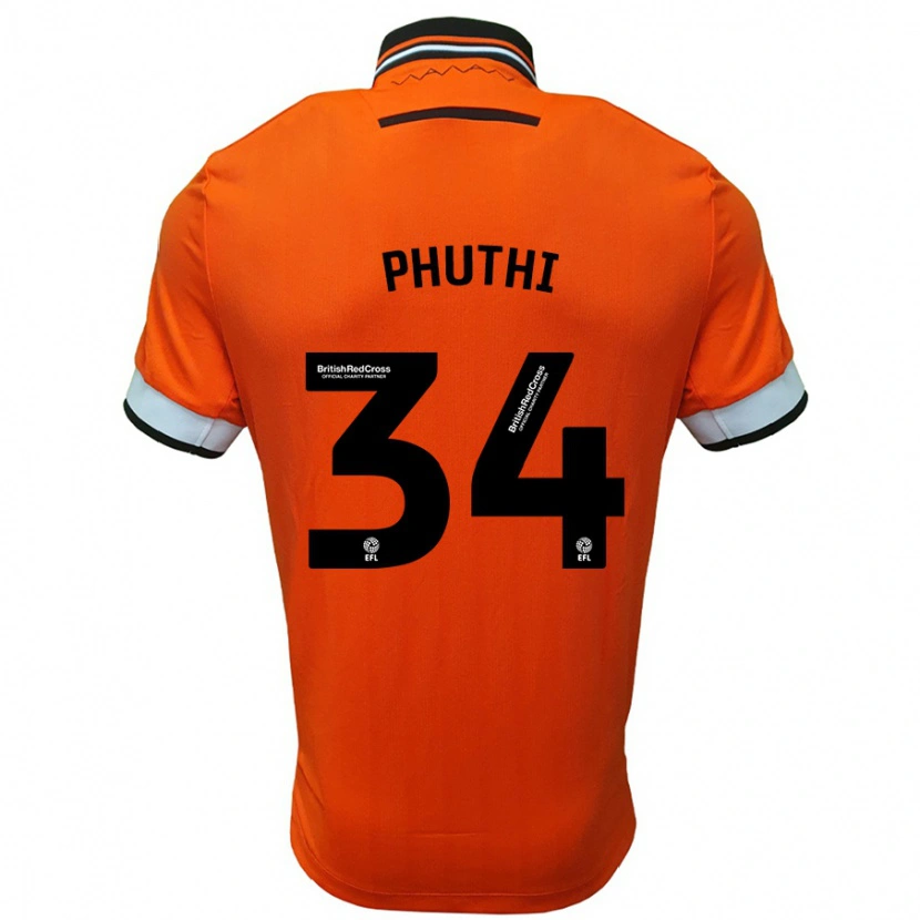 Danxen Hombre Camiseta Joey Phuthi #34 Naranja Blanco 2ª Equipación 2024/25 La Camisa México