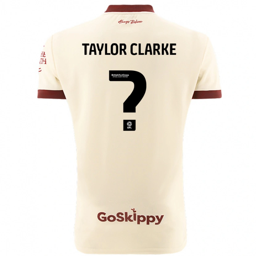 Danxen Hombre Camiseta Omar Taylor-Clarke #0 Crema Blanco 2ª Equipación 2024/25 La Camisa México