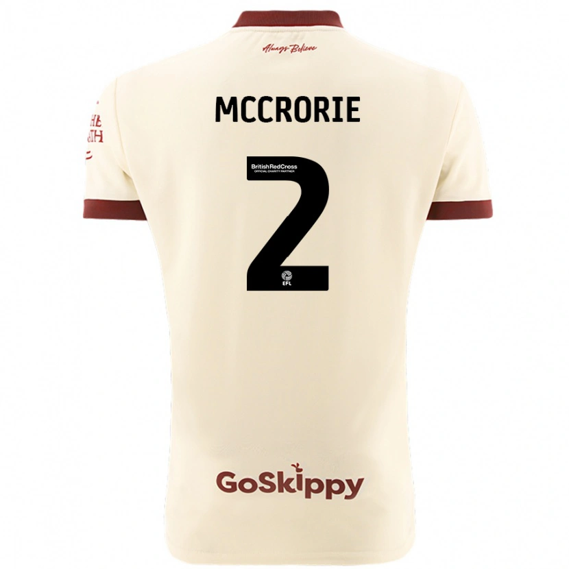 Danxen Hombre Camiseta Ross Mccrorie #2 Crema Blanco 2ª Equipación 2024/25 La Camisa México