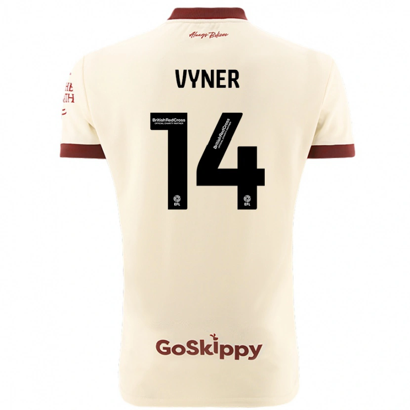 Danxen Hombre Camiseta Zak Vyner #14 Crema Blanco 2ª Equipación 2024/25 La Camisa México