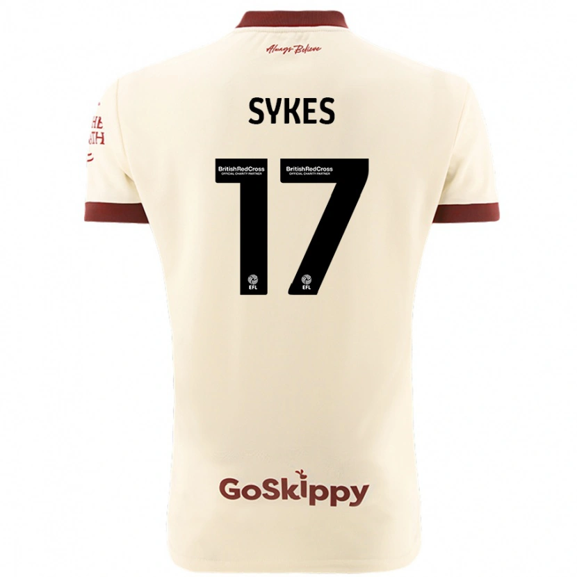 Danxen Hombre Camiseta Mark Sykes #17 Crema Blanco 2ª Equipación 2024/25 La Camisa México