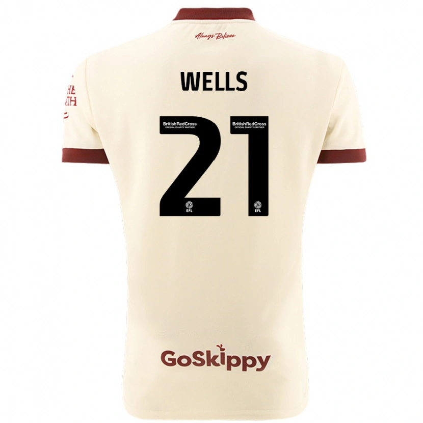Danxen Hombre Camiseta Nahki Wells #21 Crema Blanco 2ª Equipación 2024/25 La Camisa México