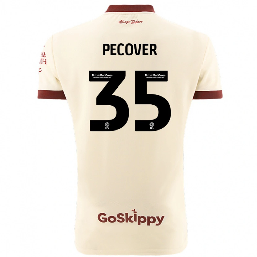 Danxen Hombre Camiseta Leo Pecover #35 Crema Blanco 2ª Equipación 2024/25 La Camisa México
