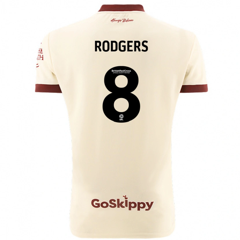 Danxen Hombre Camiseta Amy Rodgers #8 Crema Blanco 2ª Equipación 2024/25 La Camisa México