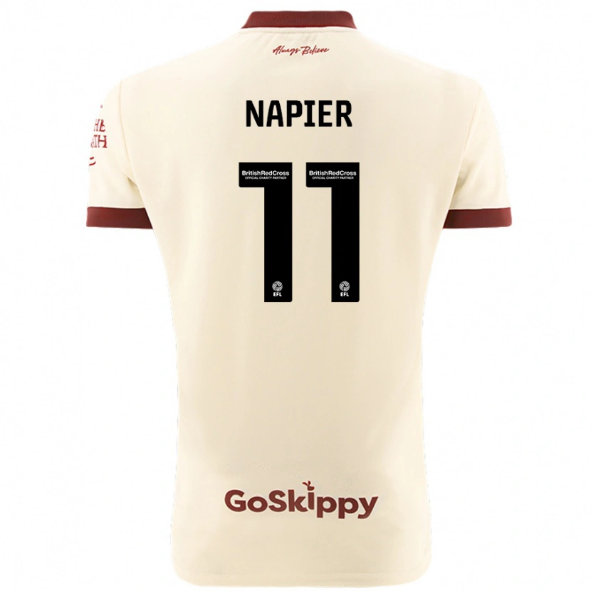 Danxen Hombre Camiseta Jamie-Lee Napier #11 Crema Blanco 2ª Equipación 2024/25 La Camisa México