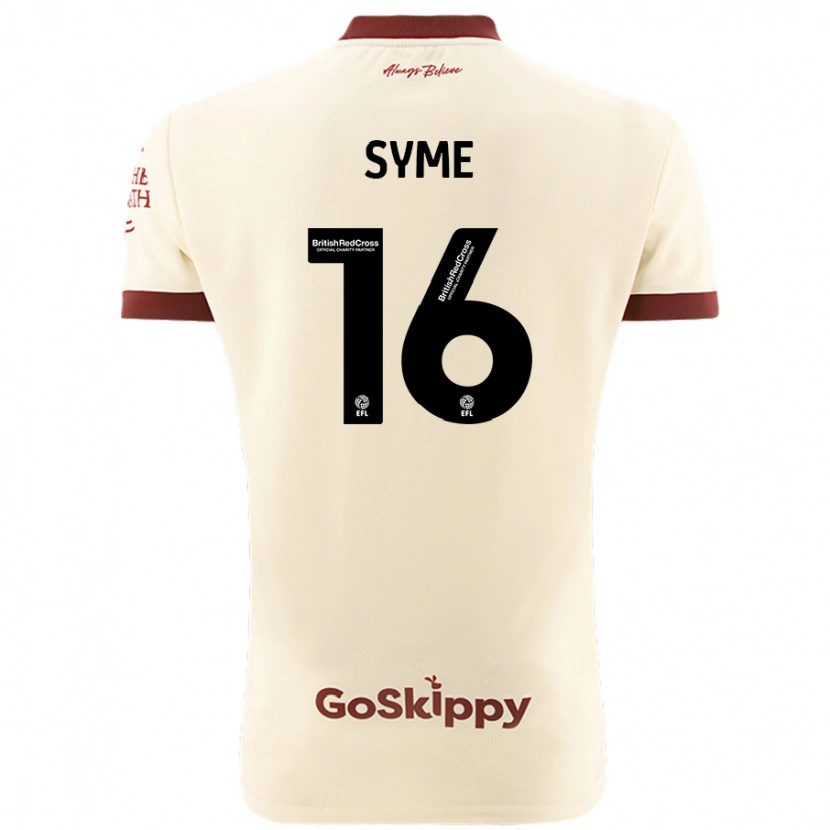 Danxen Hombre Camiseta Emily Syme #16 Crema Blanco 2ª Equipación 2024/25 La Camisa México