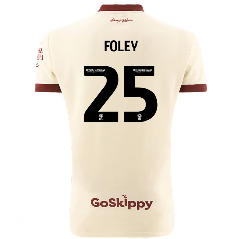 Danxen Hombre Camiseta Erin Foley #25 Crema Blanco 2ª Equipación 2024/25 La Camisa México
