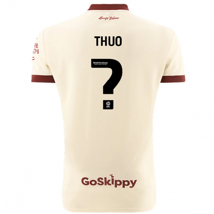 Danxen Hombre Camiseta Mark Thuo #0 Crema Blanco 2ª Equipación 2024/25 La Camisa México