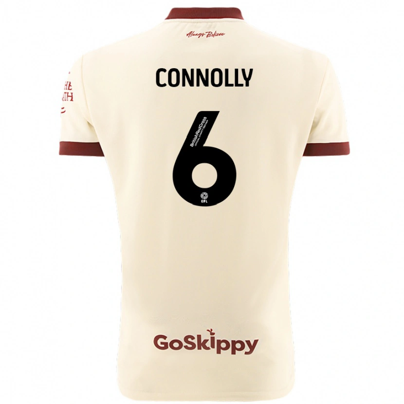 Danxen Hombre Camiseta Megan Connolly #6 Crema Blanco 2ª Equipación 2024/25 La Camisa México