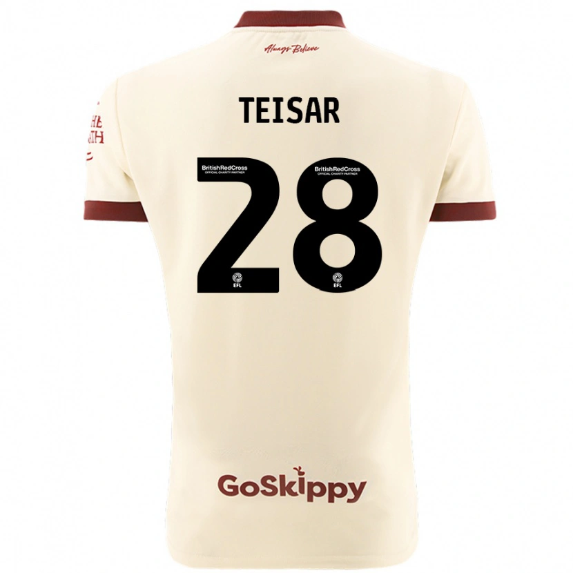 Danxen Hombre Camiseta Tianna Teisar #28 Crema Blanco 2ª Equipación 2024/25 La Camisa México