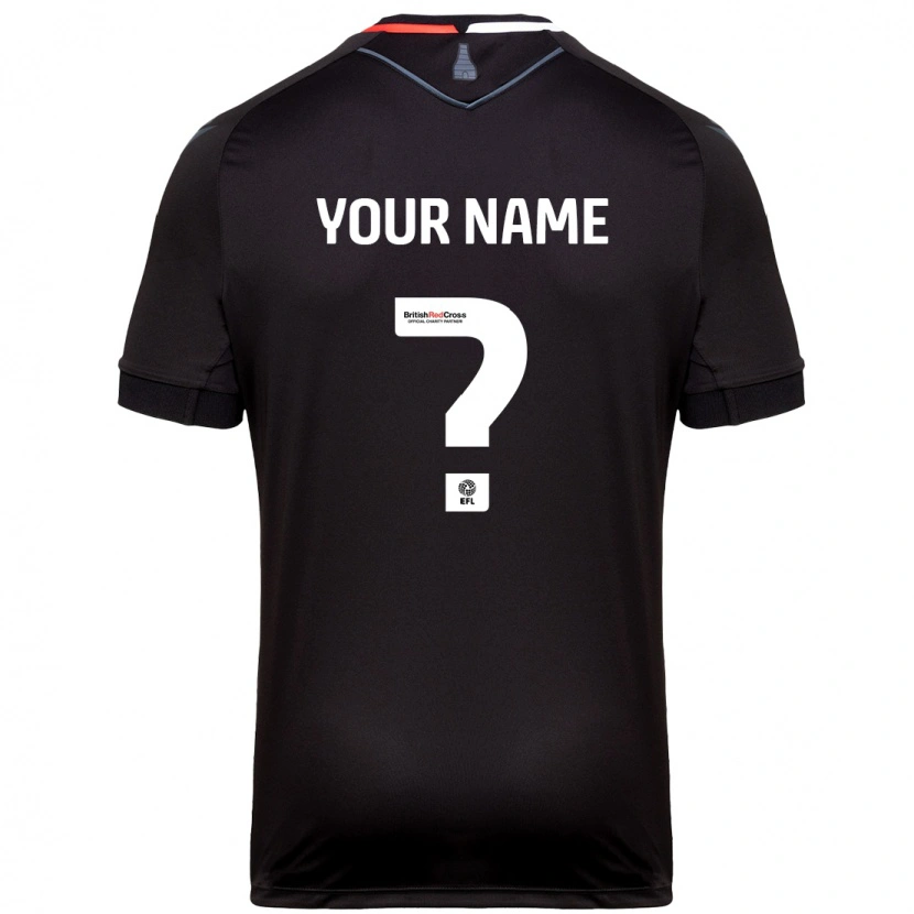 Danxen Hombre Camiseta Su Nombre #0 Negro 2ª Equipación 2024/25 La Camisa México