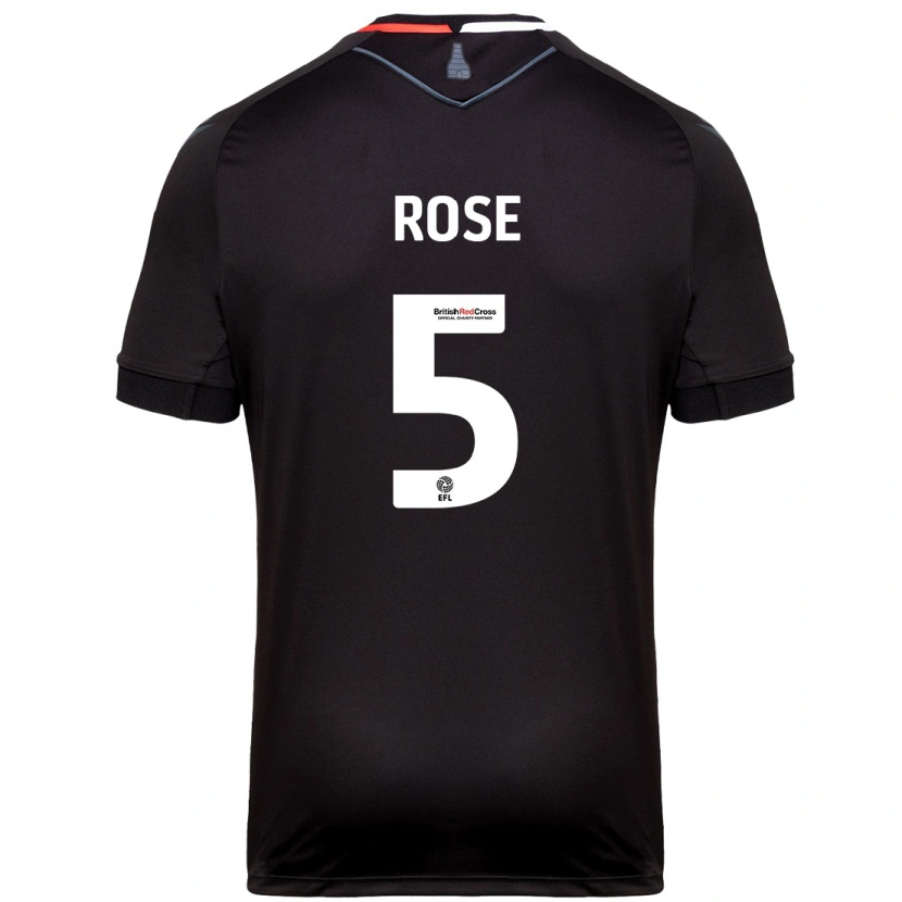 Danxen Hombre Camiseta Michael Rose #5 Negro 2ª Equipación 2024/25 La Camisa México