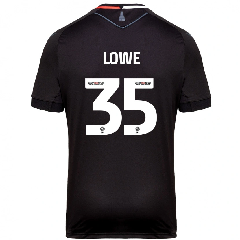 Danxen Hombre Camiseta Nathan Lowe #35 Negro 2ª Equipación 2024/25 La Camisa México